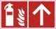 Feuerlöscher und Richtungspfeil(Symboldarstellung nach DIN EN ISO 7010:2012-10)