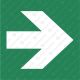 Richtungspfeil - Symbol nach DIN ISO 3864-3:2012-11 • Typ D- langnachleuchtend -