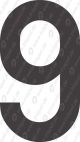 Ziffer 9, 40 mm