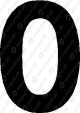 Ziffer 0, 12 mm