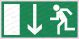 Rettungszeichen Notausgang, Sicherheitszeichen, nachleuchtend Fluchtweg - E16 (E03)