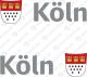 Köln Wappen + Schriftzug Köln