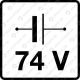 Batterie 74 V -Piktogramm-