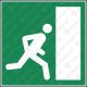 Fluchtweg rechts - Piktogramm