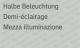 Halbe Beleuchtung - 3-sprachig