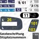 Sitzplatznummer ICE Redesign 1. Klasse, Braille + Prismenschrift für Apnz 805.3