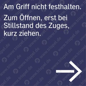Am Griff nicht festhalten ...