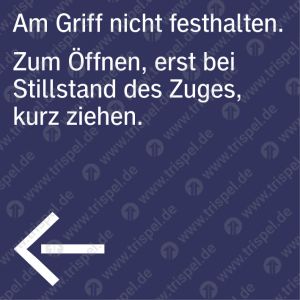 Am Griff nicht festhalten ...