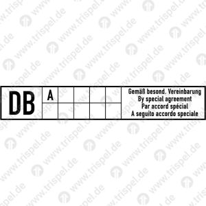 UIC-Raster mit Eindruck A und Gemäß besonderer Vereinbarung