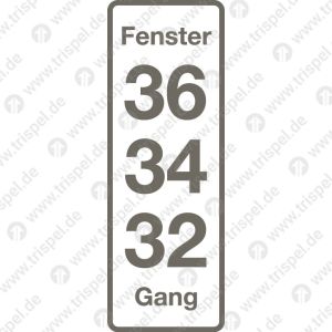 Platzanzeiger 32, 34, 36 für Bcm (nur für Instandhaltung)