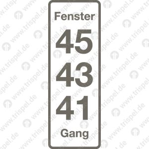Platzanzeiger 41, 43, 45 für Bcm (nur für Instandhaltung)