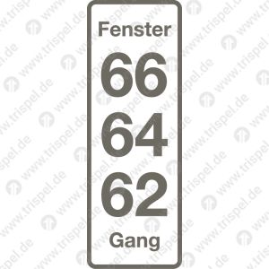 Platzanzeiger 62, 64, 66 für Bcm (nur für Instandhaltung)