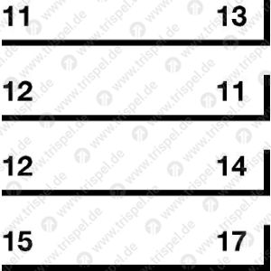 Platznummer 11 bis 17 für 2er Reservierungsanzeige ICE