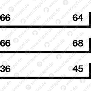 Platznummer 36 bis 68 für 2er Reservierungsanzeige ICE