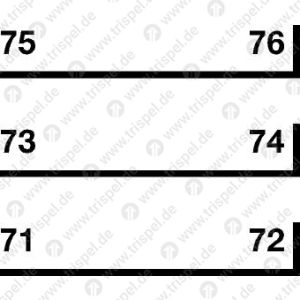 Platznummer 71 bis 76 für 2er Reservierungsanzeige ICE