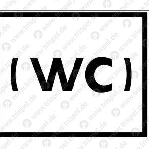 WC Kennzeichen für RZ-Wg. mit geschlossener WC-Anlage