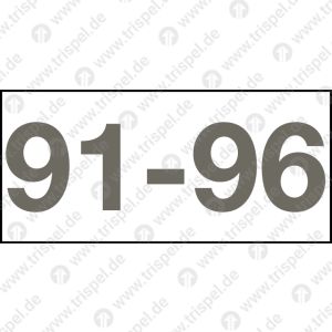 Platzbelegungstafel 91 bis 96