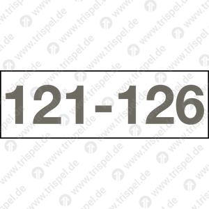 Platzbelegungstafel 121 bis 126