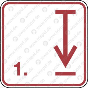 Richtungspfeil, senkrecht, 1. Schritt