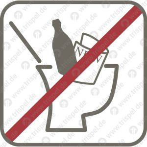 Keine Abfälle ins WC -Piktogramm-