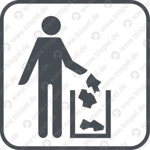 Behälter für gebrauchte Handtücher -Piktogramm-