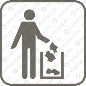 Behälter für gebrauchte Handtücher, Abfallbehälter -Piktogramm-