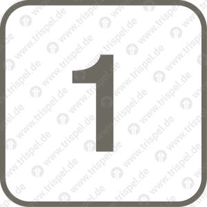 Klassenzahl 1 -Piktogramm-
