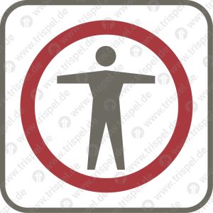 Gesperrter Durchgang/Raum unbenutzbar -Piktogramm-