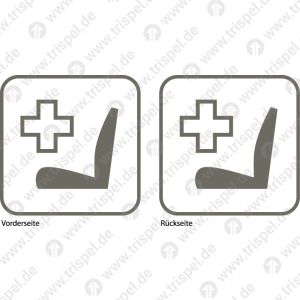 Sitzplatz für Schwerbehinderte -Piktogramm- doppelseitig