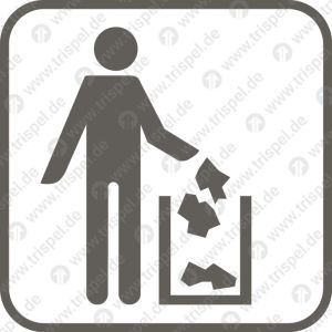 Behälter für gebrauchte Handtücher -Piktogramm-