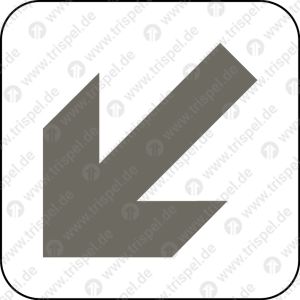 Richtungspfeil (diagonal) -Piktogramm- Pfeil zeigt nach links unten