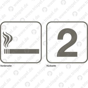 Klassenzahl 2/Raucher, doppelseitig -Piktogramm-