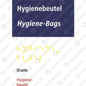 HygienebeutelBraille2-sprachig: D, EEinsatz VBB