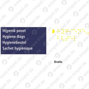 Hygienebeutel - 4-sprachig TR, E, D, F