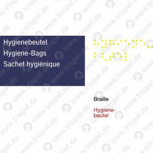 Hygienebeutel 3-sprachig: D, E, F