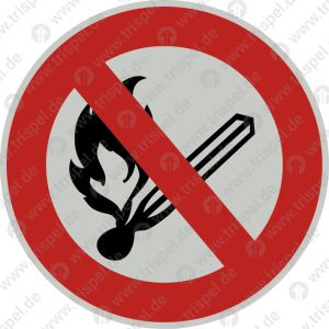Feuer, offenes Licht und Rauchen verboten