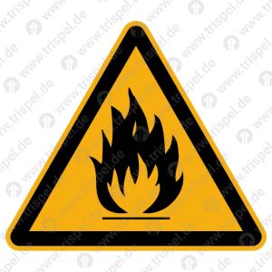 Warnung vor feuergefährlichen StoffenSchenkellänge 50 mm