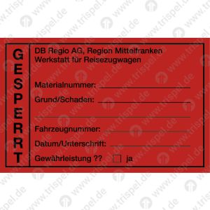 Gesperrt...DB Regio AGRegio MittelfrankenWerkstatt für Reisezugwagen
