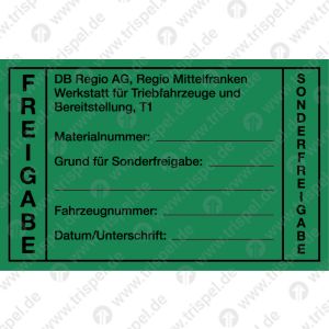 Freigabe/Sonderfreigabe... Regio Mittelfranken Nürnberg T1
