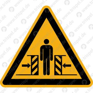„Warnung vor Quetschgefahr“Symboldarstellung nach DIN 7010