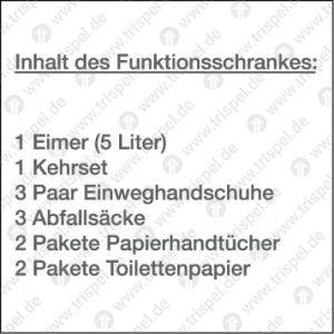 Inhalt des Funktionschrankes: 1 Eimer (5Liter)