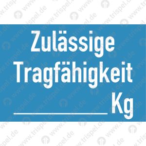 Zulässige Tragfähigkeit ________ kg