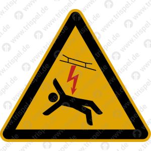 Warnzeichen Lebensgefahr durch Hochspannung - Schenkellänge 100 mm