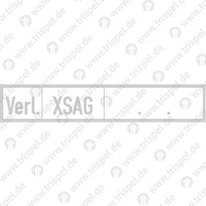 Verlängerungsraster mit Eindruck:Verl., XSAG, Datumspunkten