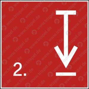 Richtungspfeil, senkrecht, 2. Schritt