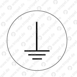 Erdleitungszeichen // Rollenware: 500 Stück auf einer Rolle