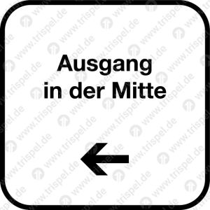 Ausgang in der Mitte Pfeil Links