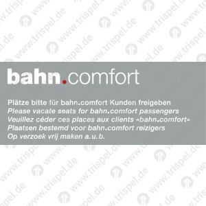 bahn.comfortPlätze bitte für bahn.comfort-Kunden freigeben (4-sprachig)