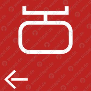 Notbremse, Pfeil nach links weisend