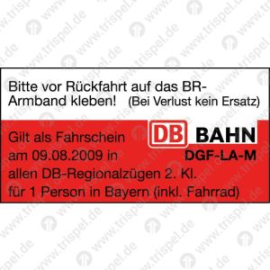 Etiketten (BR-Radtour 2009)Eindruck DGF-LA-MFarbe rot